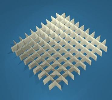 ALPHA Rastereinsatz / 10x10 Fächer / Höhe 15 mm für Kryoboxen, Karton