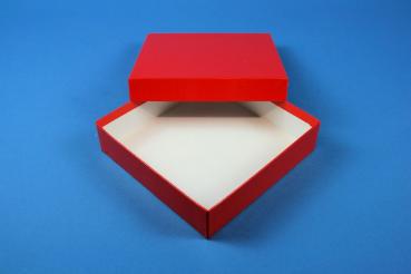 ALPHA 32 Kryobox (Karton standard) ohne Facheinteilung, rot, Höhe 32 mm